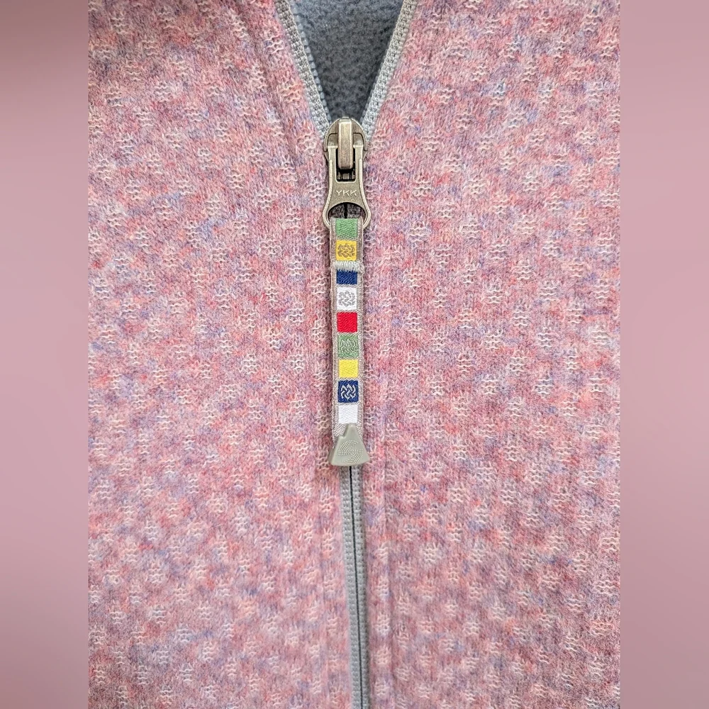 Sherpa Adventure Gear Pink Wool Blend Fleece Lined Zip Up Jacket Coat Size Small